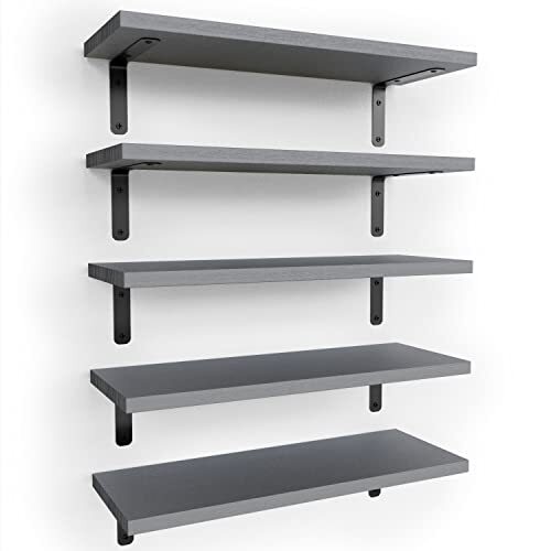 Set rustic wood shelves - of, 5